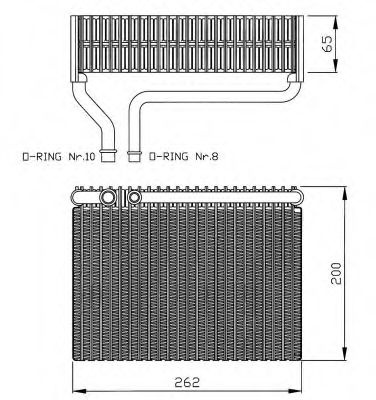 Evaporator,aer conditionat PEUGEOT 206 CC (2D) (2000 - 2016) NRF 36099 piesa NOUA