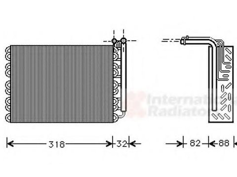 Evaporator,aer conditionat PEUGEOT 405 Estate (15E), PEUGEOT 405 (15B) - VAN WEZEL 4000V007