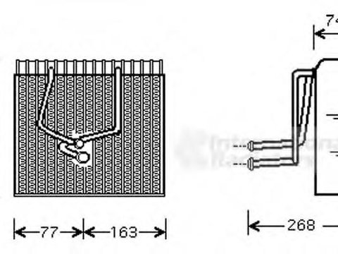 Evaporator,aer conditionat RENAULT MEGANE I (BA0/1_), RENAULT MEGANE I Coup (DA0/1_), RENAULT MEGANE I Classic (LA0/1_) - VAN WEZEL 4300V173