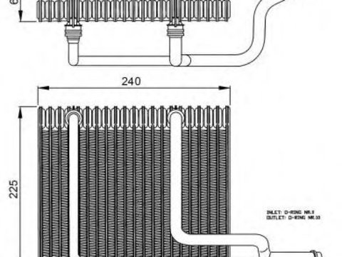 Evaporator aer conditionat RENAULT MEGANE Scenic (JA0/1_) (1996 - 2001) NRF 36151