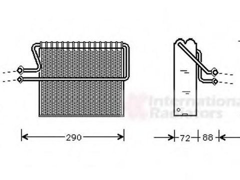 Evaporator,aer conditionat RENAULT TWINGO I (C06_), RENAULT TWINGO I Van (S06_) - VAN WEZEL 4300V004