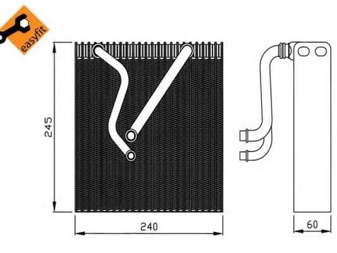 Evaporator,aer conditionat SEAT ALHAMBRA (710, 711) (2010 - 2016) NRF 36109 piesa NOUA