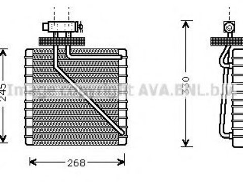 Evaporator aer conditionat SEAT ALHAMBRA (7V8, 7V9) (1996 - 2010) AVA QUALITY COOLING FDV270