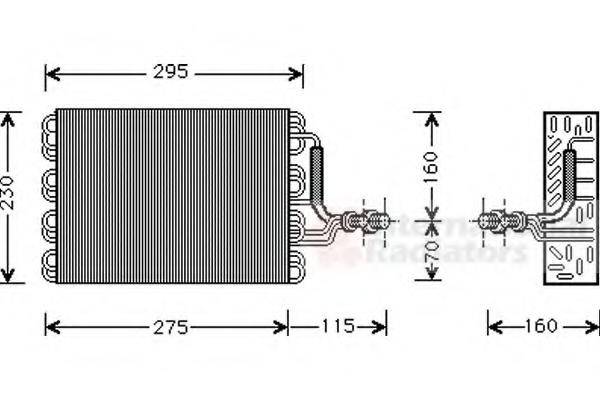 Evaporator,aer conditionat SEAT TOLEDO (1L), VW PASSAT (3A2, 35I), VW PASSAT Variant (3A5, 35I) - VAN WEZEL 5800V016