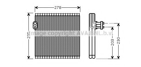 Evaporator aer conditionat TOYOTA CAMRY (MCV3_, ACV3_, _XV3_) (2001 - 2006) AVA QUALITY COOLING TOV485