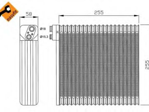 Evaporator aer conditionat TOYOTA COROLLA Verso (ZDE12_, CDE12_) (2001 - 2004) NRF 36114