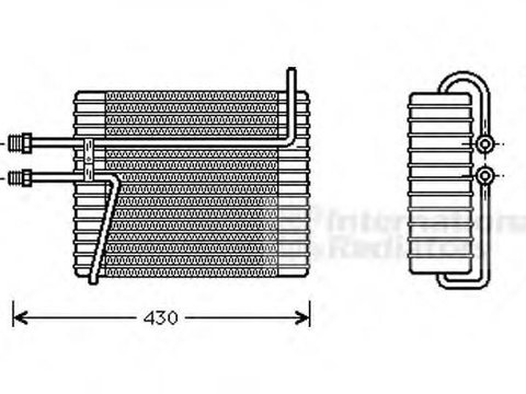 Evaporator,aer conditionat VOLVO 960 (964), VOLVO 960 Mk II (964), VOLVO 960 Mk II combi (965) - VAN WEZEL 5900V026