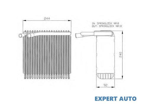 Evaporator,aer conditionat Volvo C70 I Cabriolet 1998-2005 #2 1343275