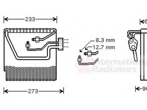 Evaporator,aer conditionat VOLVO S40 I limuzina (VS), VOLVO V40 combi (VW) - VAN WEZEL 5900V111