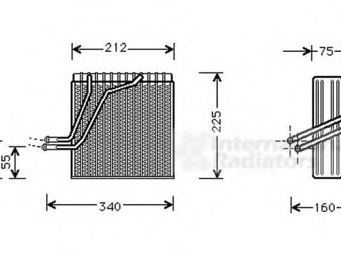 Evaporator,aer conditionat VW POLO limuzina (6KV2), AUDI A3 (8L1), SEAT AROSA (6H) - VAN WEZEL 5800V030