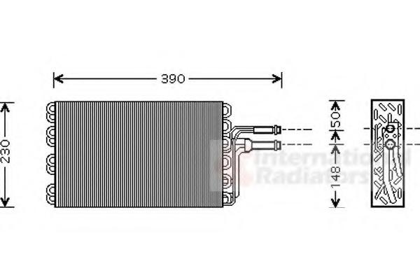 Evaporator,aer conditionat VW TRANSPORTER / CARAVELLE Mk IV bus (70XB, 70XC, 7DB, 7DW), VW TRANSPORTER Mk IV caroserie (70XA), VW TRANSPORTER Mk IV pl