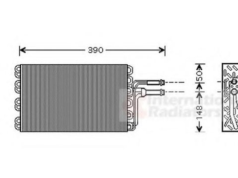 Evaporator,aer conditionat VW TRANSPORTER / CARAVELLE Mk IV bus (70XB, 70XC, 7DB, 7DW), VW TRANSPORTER Mk IV caroserie (70XA), VW TRANSPORTER Mk IV pl