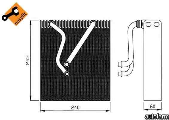 Evaporator / Vaporizator aer conditionat AUDI A3 Sportback 8PA NRF 36109