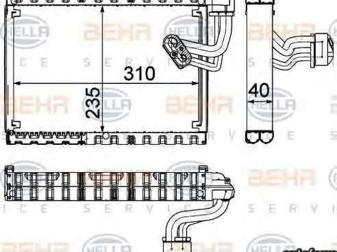 Evaporator / Vaporizator aer conditionat AUDI A5 Sportback (8TA) HELLA 8FV 351 330-671