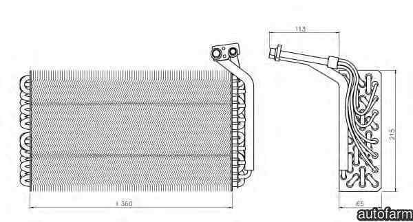 Evaporator / Vaporizator aer conditionat CITROËN JUMPY platou / sasiu BU BV BW BX NRF 36136