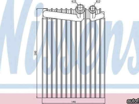 Evaporator / Vaporizator aer conditionat MERCEDES-BENZ VITO / MIXTO caroserie (W639) NISSENS 92249