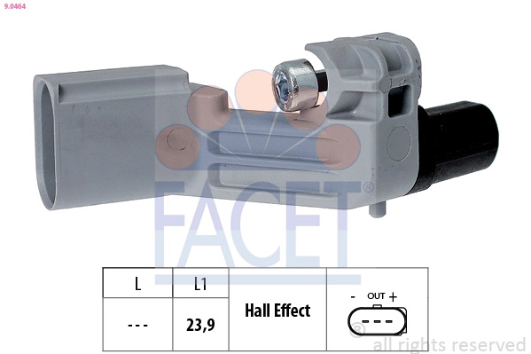 FACET Senzor impulsuri, arbore cotit 9.0464 model VW PASSAT B6 Variant (3C5) 2005 2006 2007 2008 2009 2010