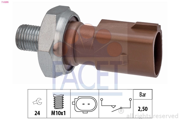 FACET Senzor presiune ulei 7.0205 model SKODA KAMIQ (NW4) DGTA 1598cc 115cp 85kW 2019 2020 2021 2022 2023 2024