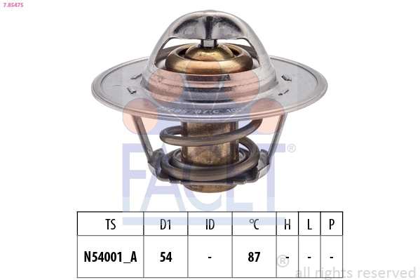 FACET termostat,lichid racire 7.8547S la VW GOLF PLUS V (5M1, 521) 2005 2006 2007 2008 2009 2010 2011 2012 2013