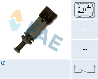 FAE Comutator lumini frana 24890 la masina OPEL VIVARO A caroserie (X83) 2001 2002 2003 2004 2005 2006 2007 2008 2009 2010 2011 2012 2013 2014