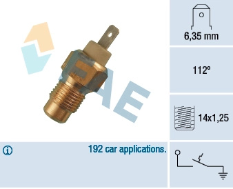 FAE Comutator temperatura, racire 35180 la masina PEUGEOT 405 II Break (4E) 1992 1993 1994 1995 1996