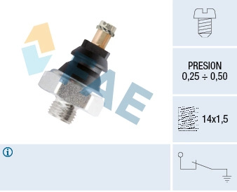 FAE Senzor presiune ulei 10250 pentru PUCH G-MODELL (W460) M 110.994 2746cc 150cp 110kW 1979 1980 1981 1982 1983 1984 1985 1986 1987 1988 1989 1990 1991