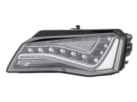 Far Audi A8 (D4/4f), 12.2009-11.2013, partea Stanga, cu lumina dinamica pentru viraje, LED, electric, fara unitate control LED, HELLA