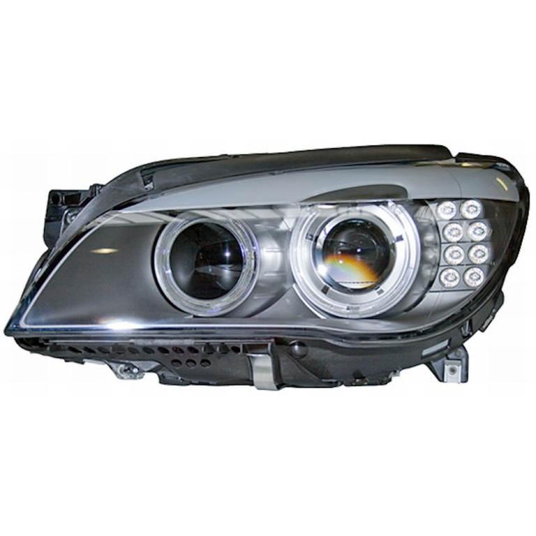 Far BMW Seria 7 (F01), 10.2008-2016, partea Stanga, electric, bi-xenon, tip bec D1S+H8, fara modul indicator LED, fara becuri, cu motoras, fara balast, ZKW