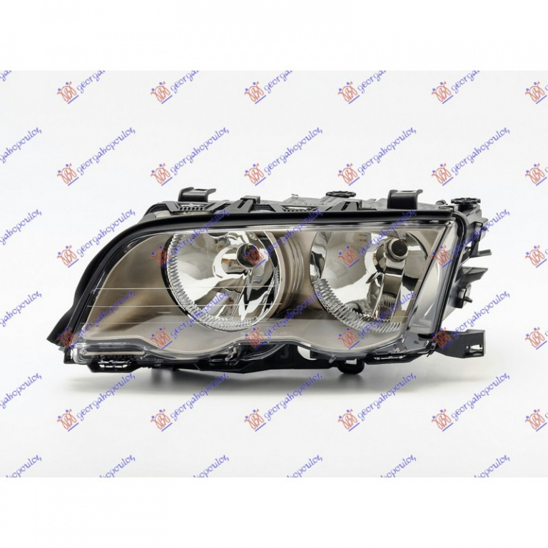 FAR BMW SERIE 3 E46 1998->2005 Far stanga cu reglaj electric, cu motor, H7+H7, crom, ptr 4 usi (E46 Sedan/Break 5.98-10.01) PIESA NOUA ANI 1998 1999 2000 2001