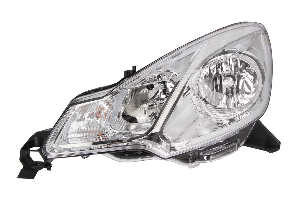 Far Citroen C3 03.2010-, DS3 2010- Depo partea Stanga H1+H7, cu rama argintie