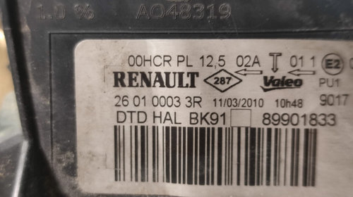 Far dreapta 260100033r Renault Laguna 3 
