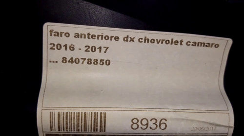 Far dreapta Chevrolet camaro 2016-2017 S