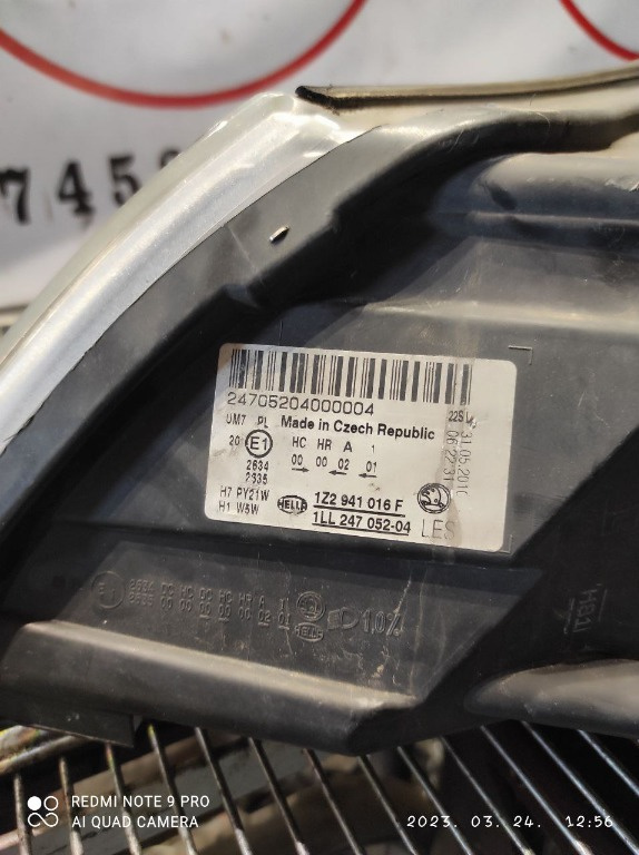 Far dreapta Skoda Octavia II Combi 1Z5 (2004-2013) 1.6 l. diesel, Cod:1Z2941016F | 900149