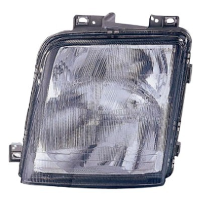 Far dreapta VW LT 2 1996->2006 perioada 1996 1997 1998 1999 2000 2001 2002 2003 2004 2005 2006 fara motor reglaj, pentru vehicule cu reglaj inaltime faruri hidraulic, cu far de ceata, cu bec H4/H1