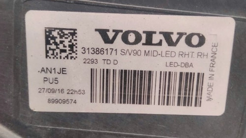 Far fata dreapta FULL LED ACTIV Volvo s9