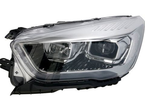 Far Ford Kuga, 02.2016-, fata, Stanga, bi-xenon, cu lumini de curbe, cu LED daytime running light, D3S+H1+LED, electric, negru, transparent cu alb insert, silver, cu motor, VALEO