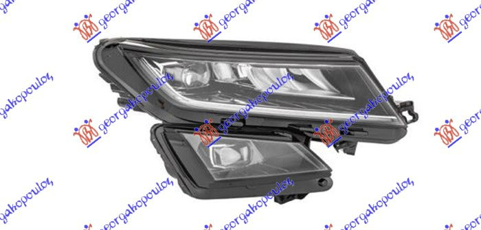 Far full led (hella) dreapta pentru Skoda Kodiaq 2016, 2017, 2018, 2019, 2020, 2021