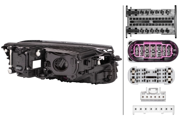 Far HELLA 1EX013143-271 montare stanga la VW TOUAREG (CR7, RC8) 2017 2018 2019 2020 2021 2022 2023