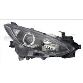 Far Mazda 3 (Bm), 06.2013-, Electric, tip bec H11+H15, omologare ECE, cu motoras, cu lumini de zi, BHR1510L0, Stanga, marca TYC