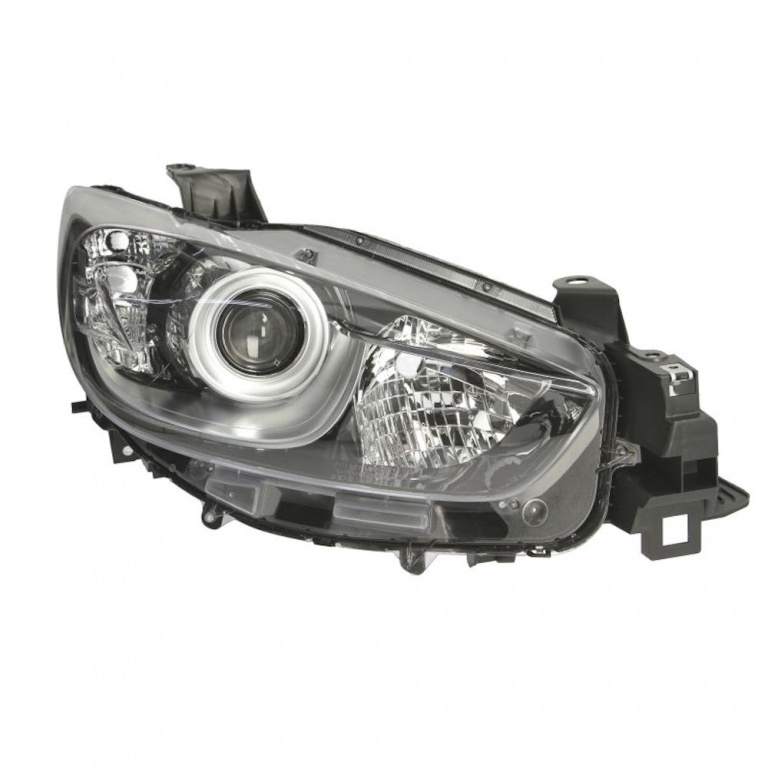 Far Mazda CX-5, 03.2012- versiune europeana, partea Dreapta, electric, cu lumini de zi, tip bec H11+H15, cu motoras, TYC