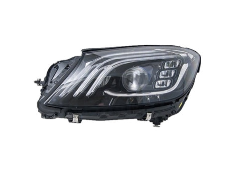 Far MERCEDES Clasa S (W222), 06.2017-, partea stanga, Magneti MARELLI, cu functie mascare faruri faza lunga, sistem infrarosu, cu &quot,lumina timp de zi&quot, tip LED, LED, electric, fara unitate control LED, LED, cu lumina viraje