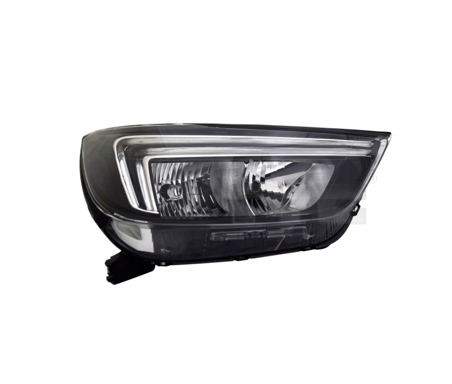 Far Opel Mokka X, 09.2016-, montare fata, stanga, cu lumini de zi tip LED, H7+HB3+LED, electric, fara modul LED, cu motor, halogen, TYC