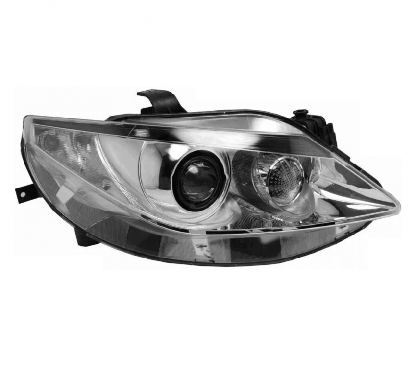 Far Seat Ibiza (6j), 04.2008-04.2012, montare fata, dreapta, D1S+P21W+PY21W+W5W, electric, argintiu, fara balast, cu bec xenon, cu motor, xenon, cu lumina viraje, VALEO