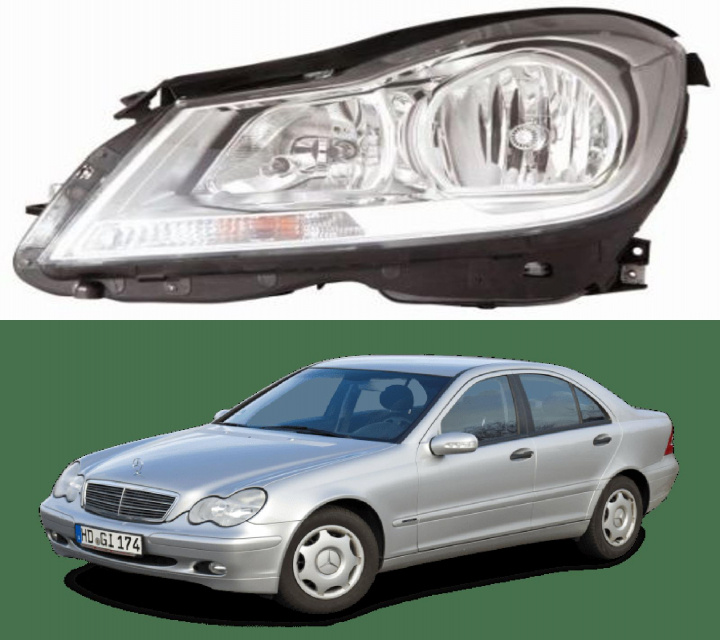 Far Stanga Halogen Nou Mercedes-Benz C-Class W203/