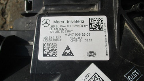 Far stanga LED original Mercedes B Class