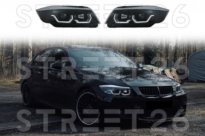 Faruri 3D LED Angel Eyes Compatibil Cu BMW Seria 3