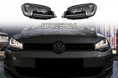Faruri 3D LED Compatibil Cu VW Golf VII (2012-2017