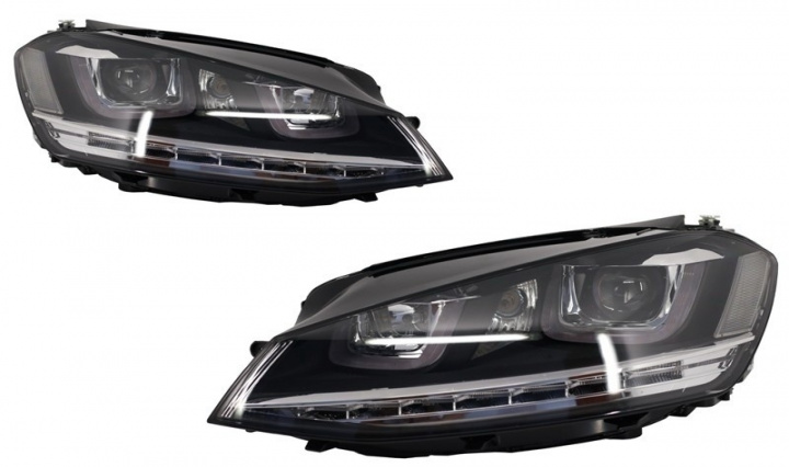 Faruri 3D LED compatibil cu VW Golf VII (2012-2017