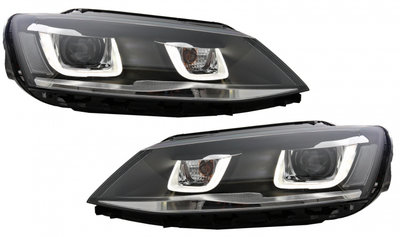 Faruri 3D LED compatibil cu VW Jetta Mk6 VI (2011-