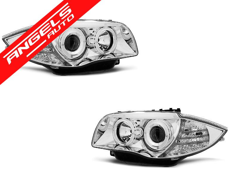 Faruri ANGEL EYES compatibile cu BMW Seria 1 E87/E81/82/88 04-11 CHROME